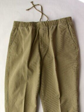 THE TERRITORY AHEAD Drawstring Elastic-waist Tan Canvas Pants Size L X 32" long